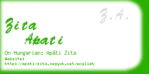 zita apati business card