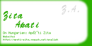 zita apati business card